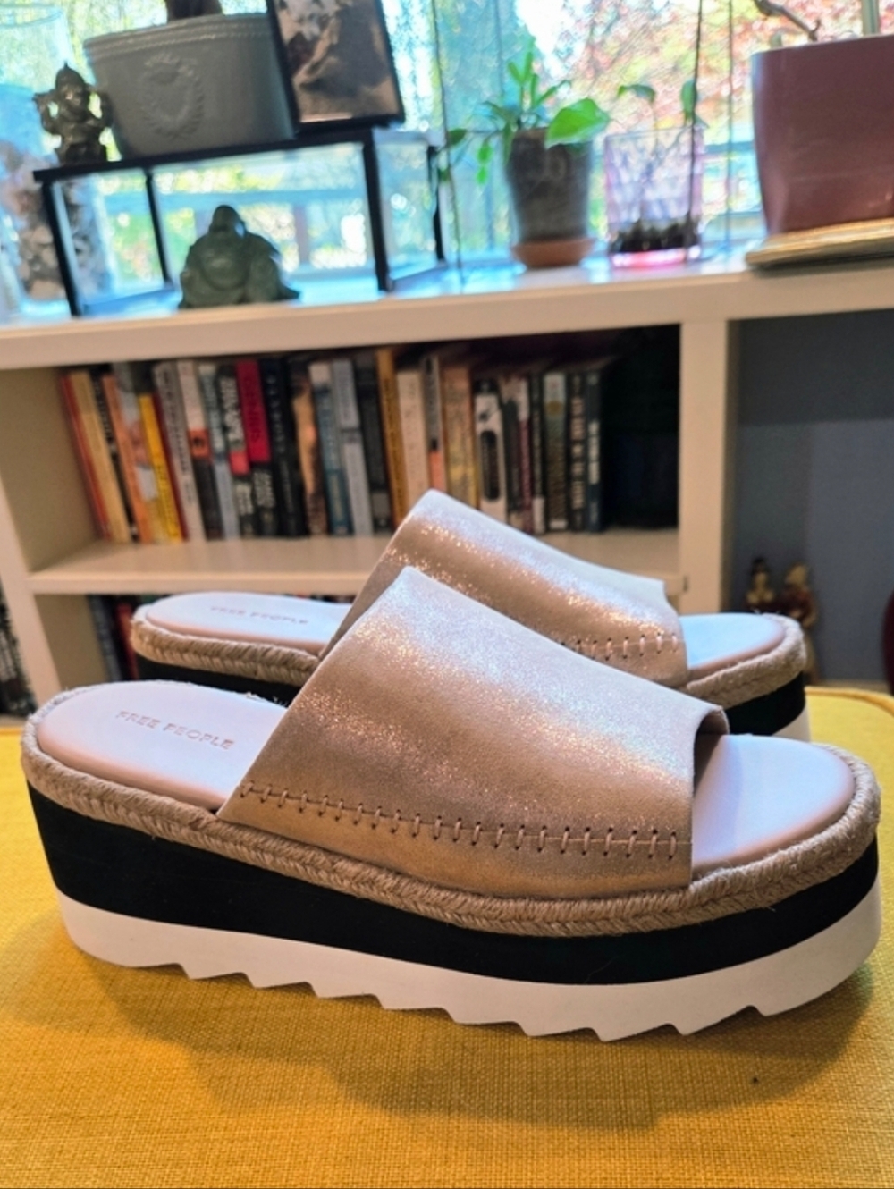 Free People Santorini Espadrille Sandals Rose Gold